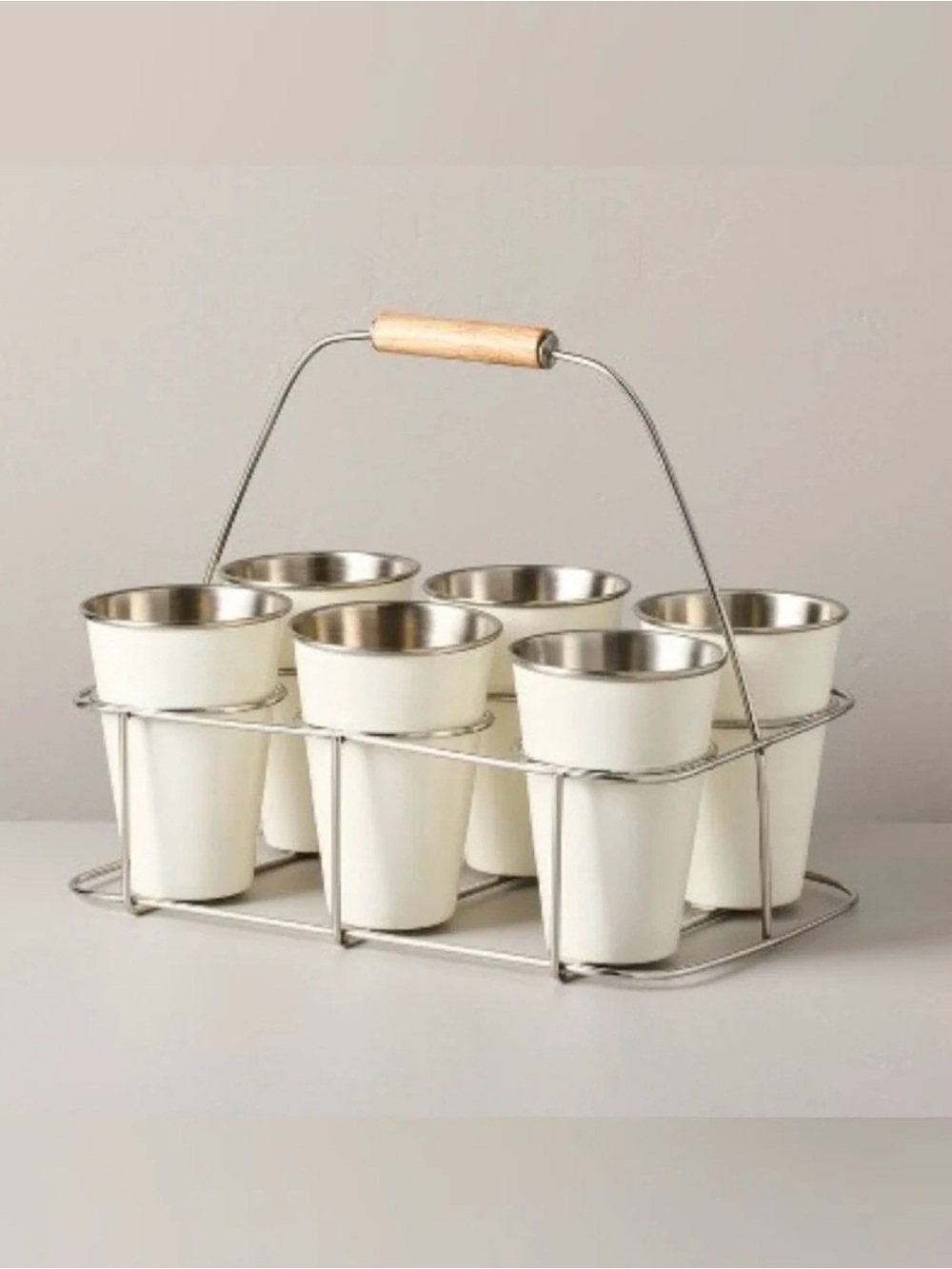 Hearth & Hand Metal and Rubberwood Caddy